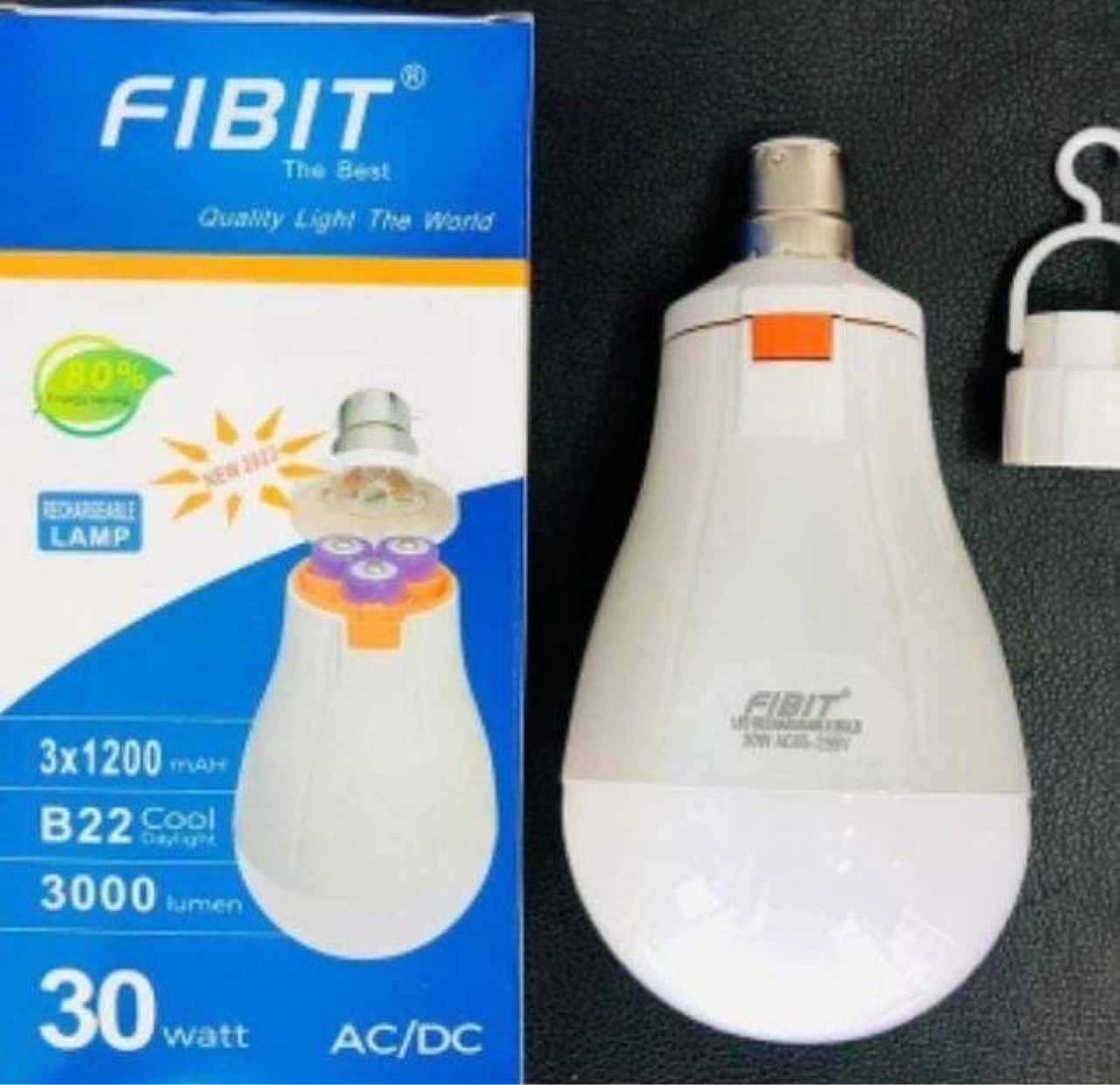 Fibit 30w Rechargeable LED bulb Aus Lanka Delivery