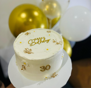 Birthday cake with simple decorations