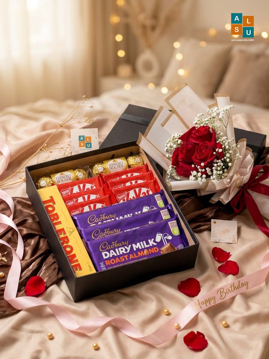 The Choco-Luxury & Roses Box – Aus Lanka Delivery