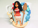 Polymer Clay Moana Mug with the spoon