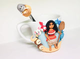 Polymer Clay Moana Mug with the spoon