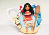 Polymer Clay Moana Mug with the spoon