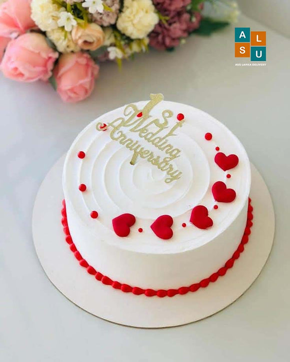 Anniversary Heart Cake