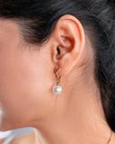 White Pearl Drop Earrings