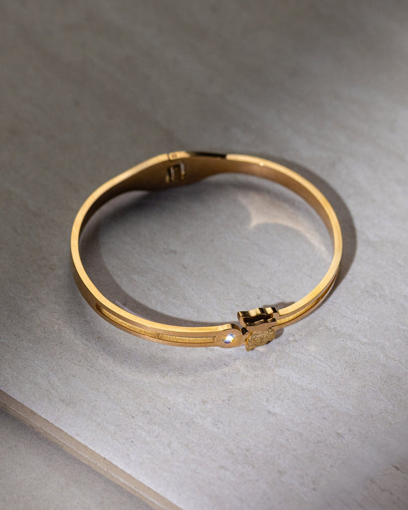 Classic Butterfly Charm Bangle