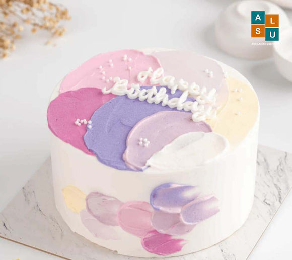 Abstract Sunset Cake