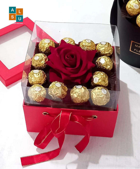Ferrero & Red Rose Love Box
