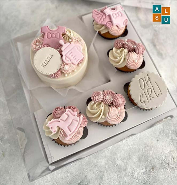 Personalized Baby Girl Bento Cake Set