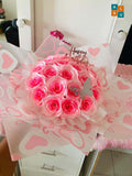 Charming 20 Ribbon Roses Bouquet