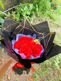 7 Ribbon Roses Bouquet