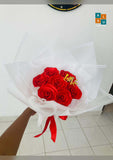 7 Ribbon Roses Bouquet