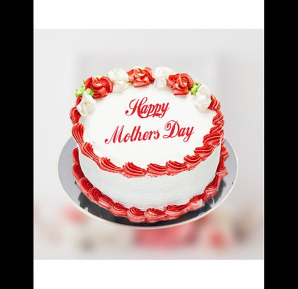 Mothers Day Vanila icing cake