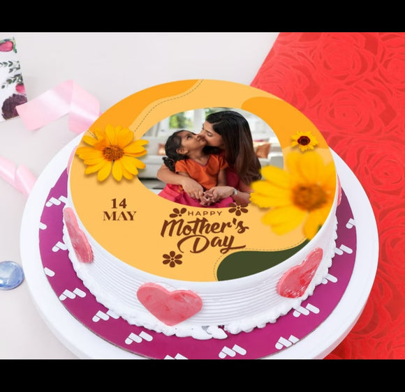 Mothers Day Cake with Customised Image