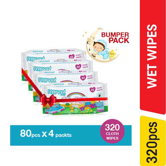 Marvel Baby Wet Wipes - 320.00 pcs