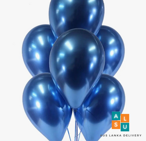 5 pcs Chrome Balloons (Blue)