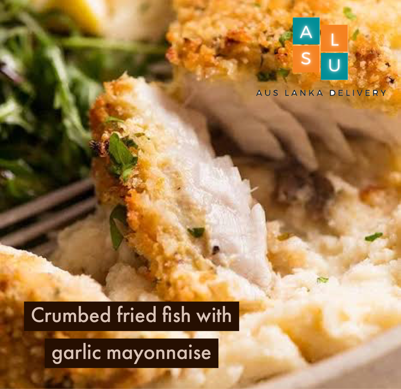 Crumbed fried fish with garlic mayonnaise in claypot (1Kg) Aus Lanka