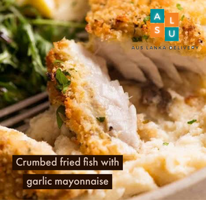 Crumbed fried fish with garlic mayonnaise in claypot  (1Kg)