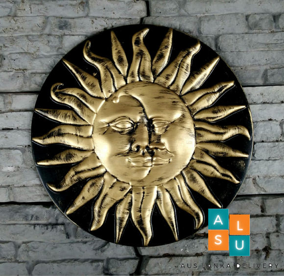 Cement carving - Sun & Moon wall hanging