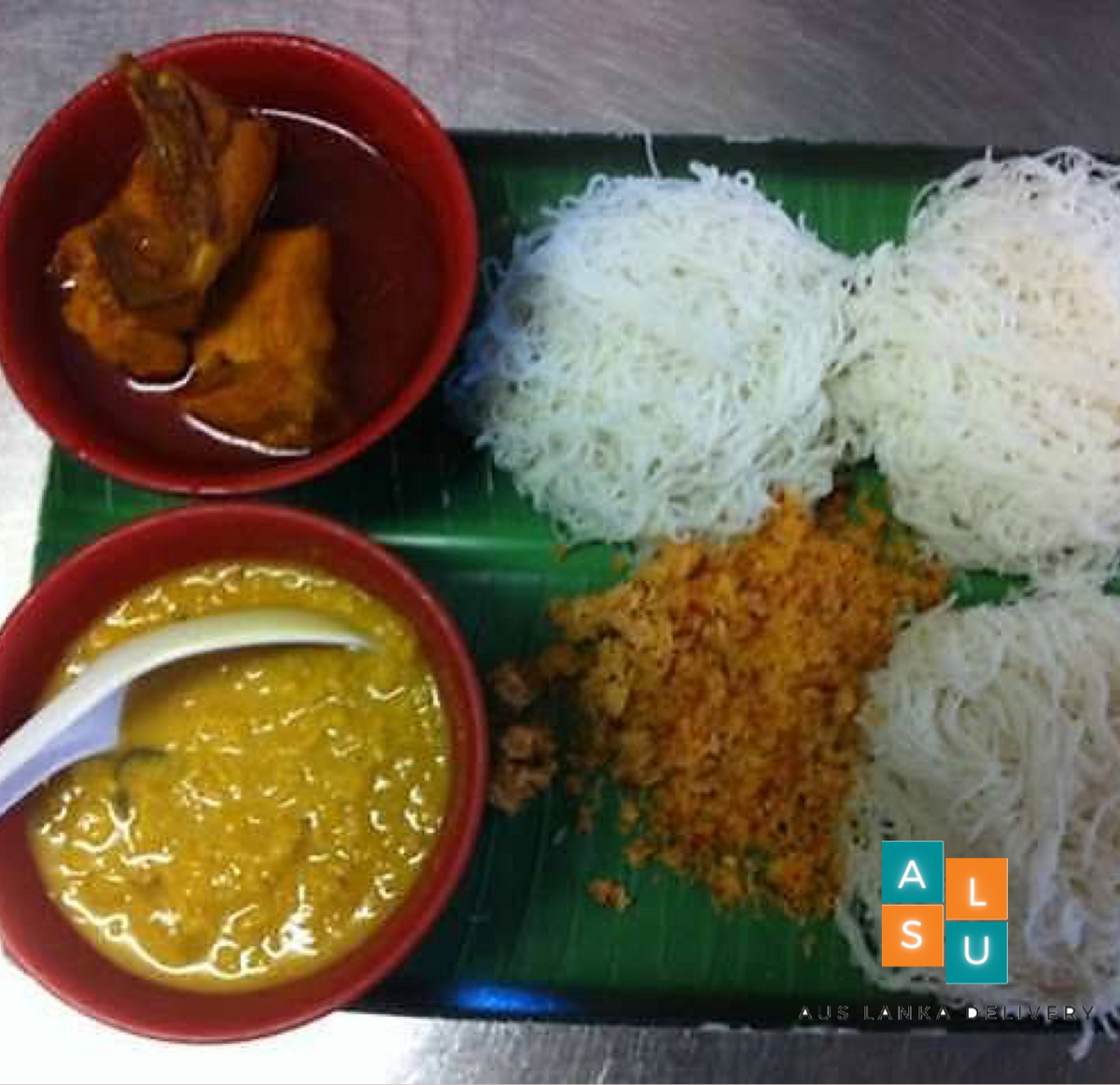 String Hoppers with curries – Aus Lanka Delivery