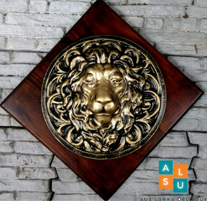 Cement carving- Lion Face wall hanging