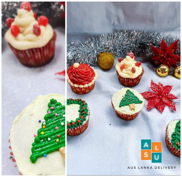CHRISTMAS THEMED  CUP CAKE ( 12 Pack)