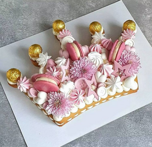 Monogram Crown cake