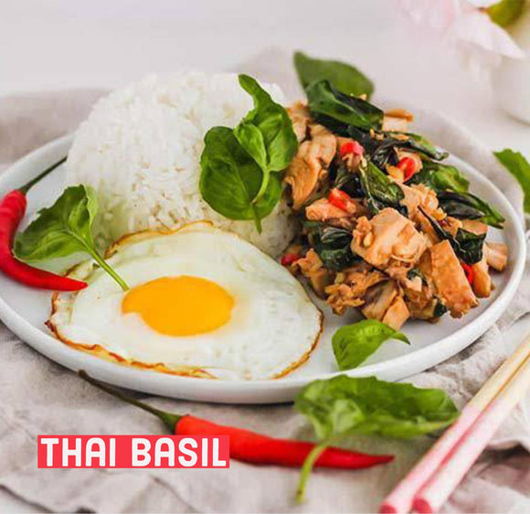 Thai Style Basil Rice with Fried Egg (Serves 5)