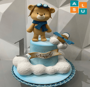 Birthday Cake with cute baby bear - Aus Lanka Delivery
