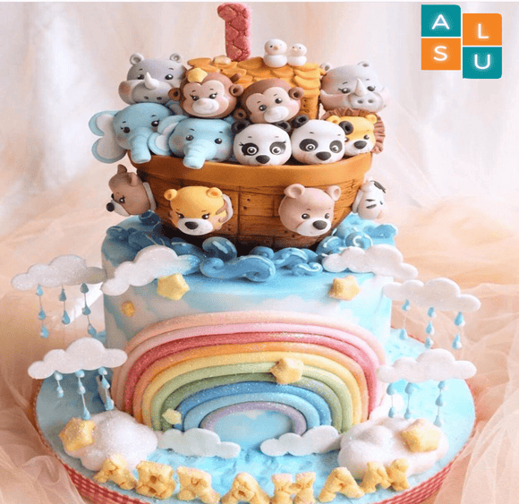 Birthday cake of Animal Basket - Aus Lanka Delivery