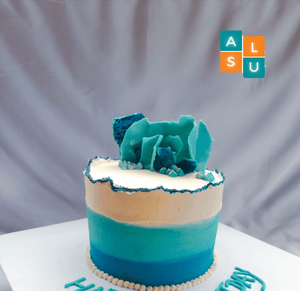 BLUE OMBRE CAKE - Aus Lanka Delivery