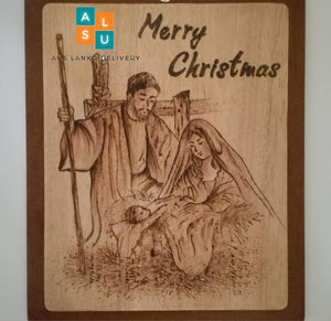 Wood  Carving -Merry Christmas