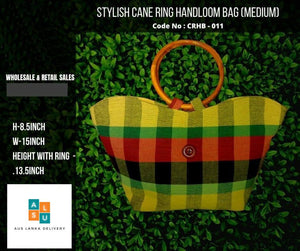 Stylish Cane Ring Handloom bag