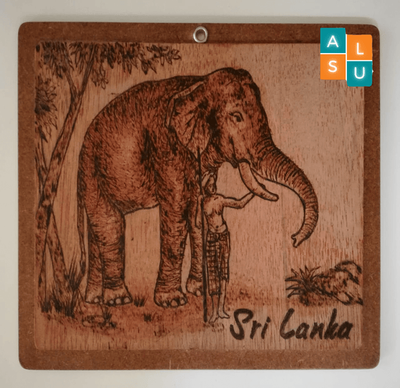 Wood  Carving - Sri Lankan Elephant - Aus Lanka Delivery