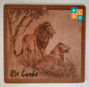 WOOD CARVING - LIONS PRIDE - Aus Lanka Delivery